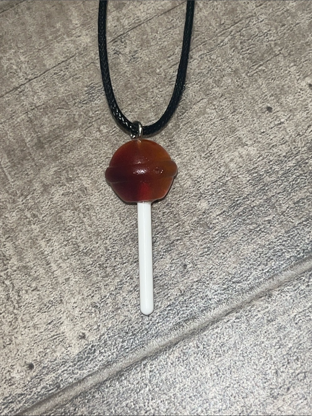 Women’s Brown Lollipop Pendant Necklace - Stylish Novelty Jewelry